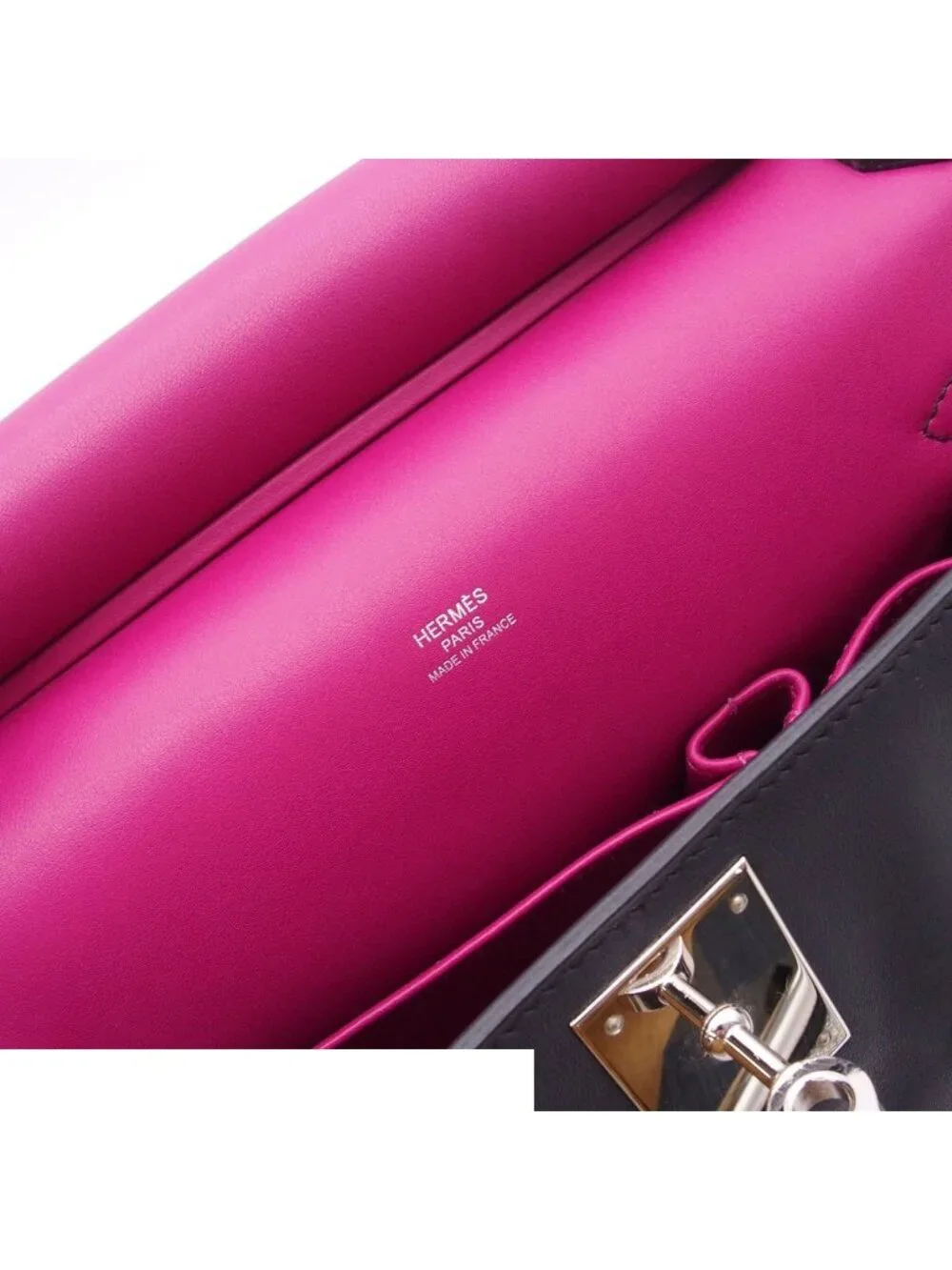 Hermes Gipsiere 28 Bicolor Blue Nuit Rose Purple Silver Swift Shoulder Bag